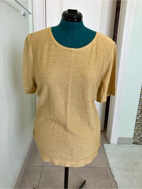 Eccotoo Gold Shimmer Short-Sleeve Crewneck Tee 2X